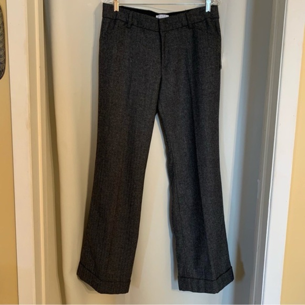 ALFRED SUNG Charcoal Gray Dress Pants - Straight Leg